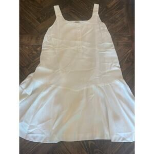 Festival Wedding Shower Tiered Dress Size 14 Shift Tencel Tennis Western Neutral
